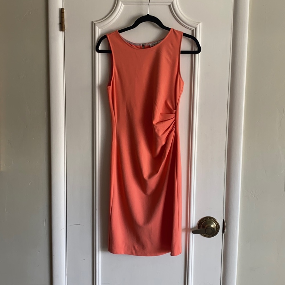 Kenneth Cole New York peach knit dress.  Size 4.
